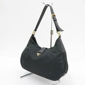 Prada Triangle Logo Turnlock Handbag Green